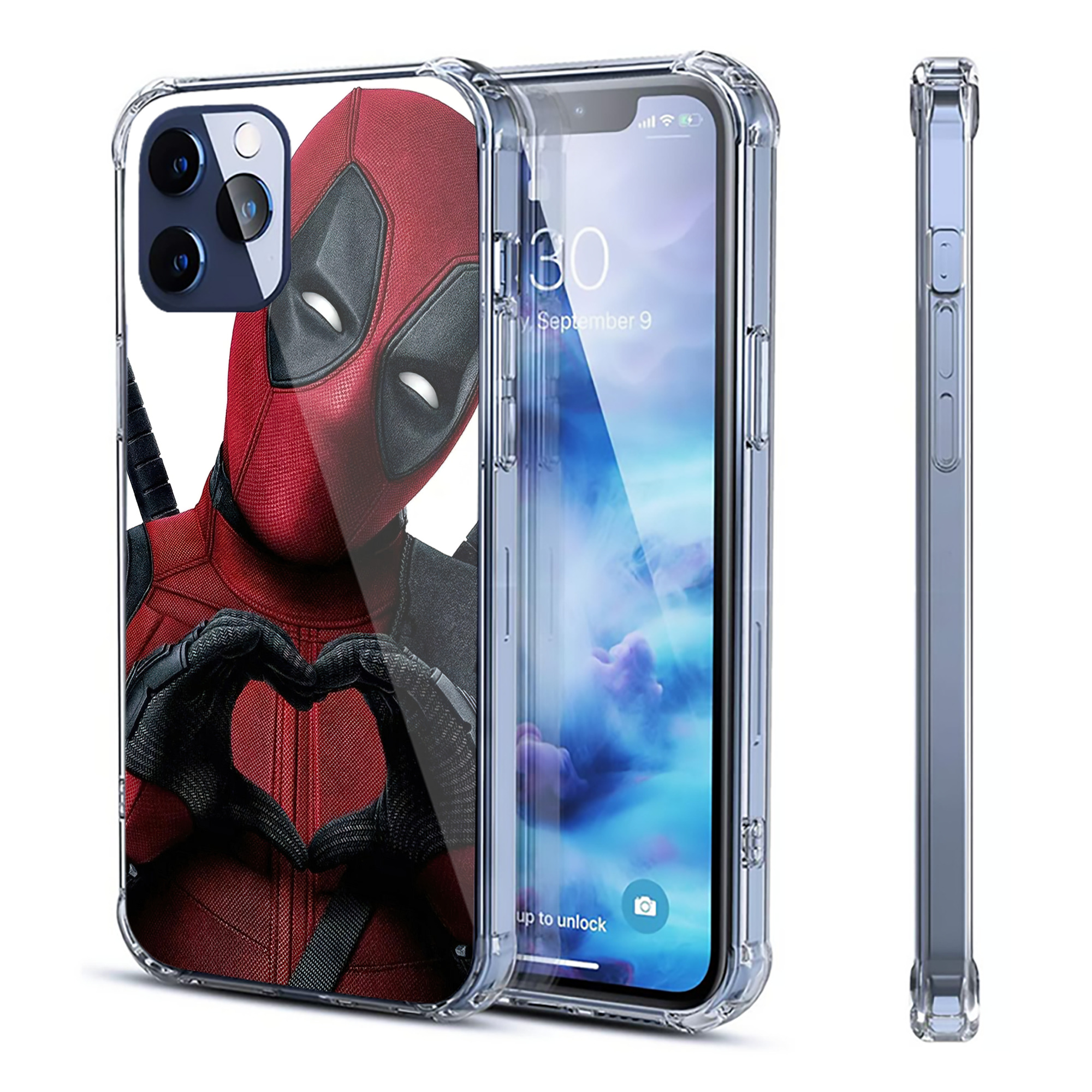 （画像用） Deadpool デッドプール 【iPhone 12シリーズ対応】透明スマホケース（クリアソフトケース）